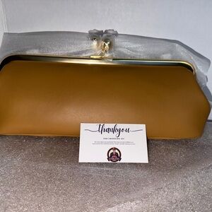 NWT Coach LIMITED Runway Kisslock Frame Bag Honey Brown 30 CFL83